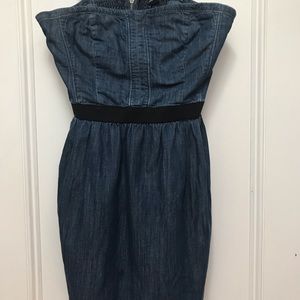 Club Monaco strapless denim dress